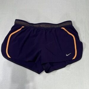 Nike Dri Fit Short  Women Medium Purple Orange  Workout Athletic Gym Activewear
